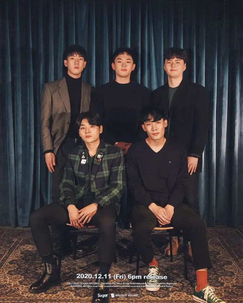 1/N members are Sungkyu, Hoon, Yehyun, Myoungsoo, and Soonwoo.