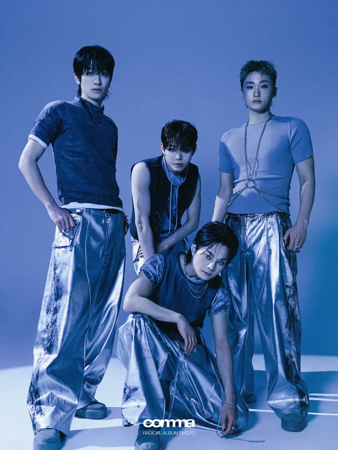 COMMA members are JU-SUNG, JJ, MIN-HO, and LEN.