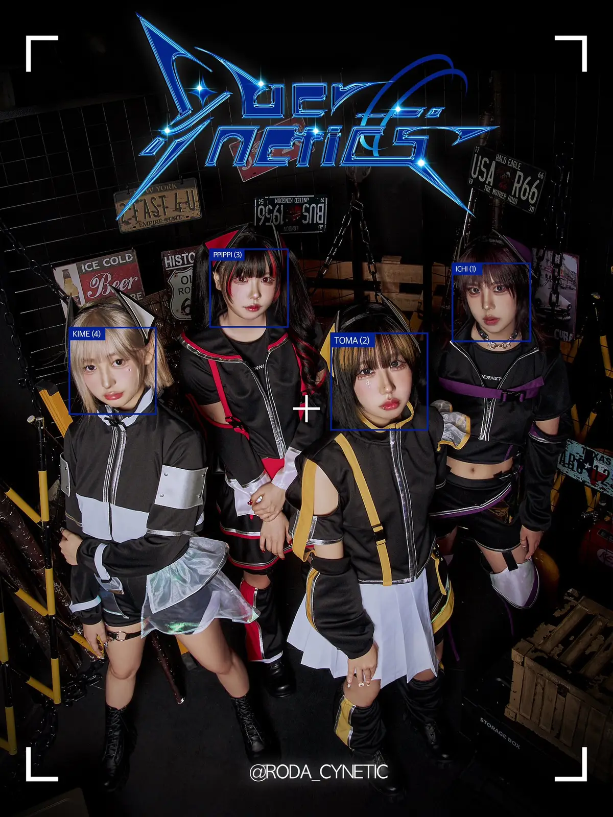 CYBERNETICS members are Toma, Ppippi, ICHI, and Kime.
