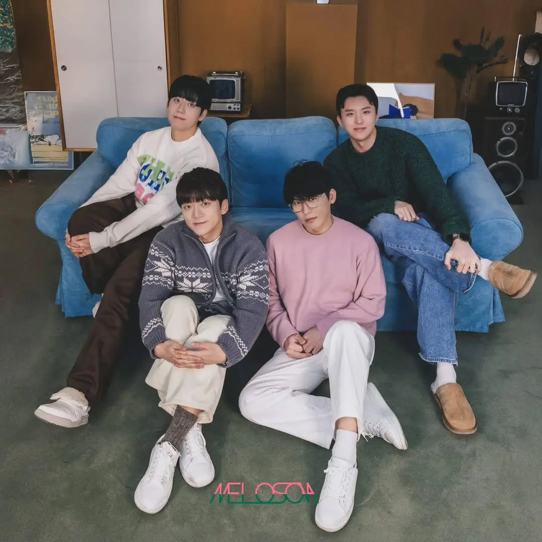 MELOSONA members are Euijin, Seohwa, Hwon, and Juseung.
