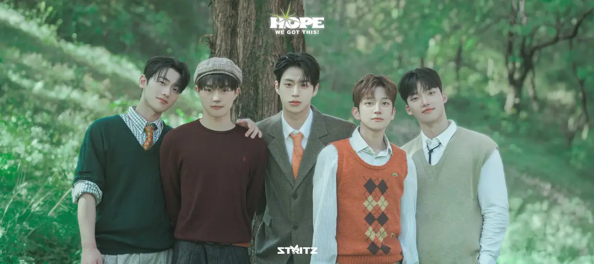 STRITZ members are Sehun, Junseo, Hyunjae, Yuchan, and Sehyun.