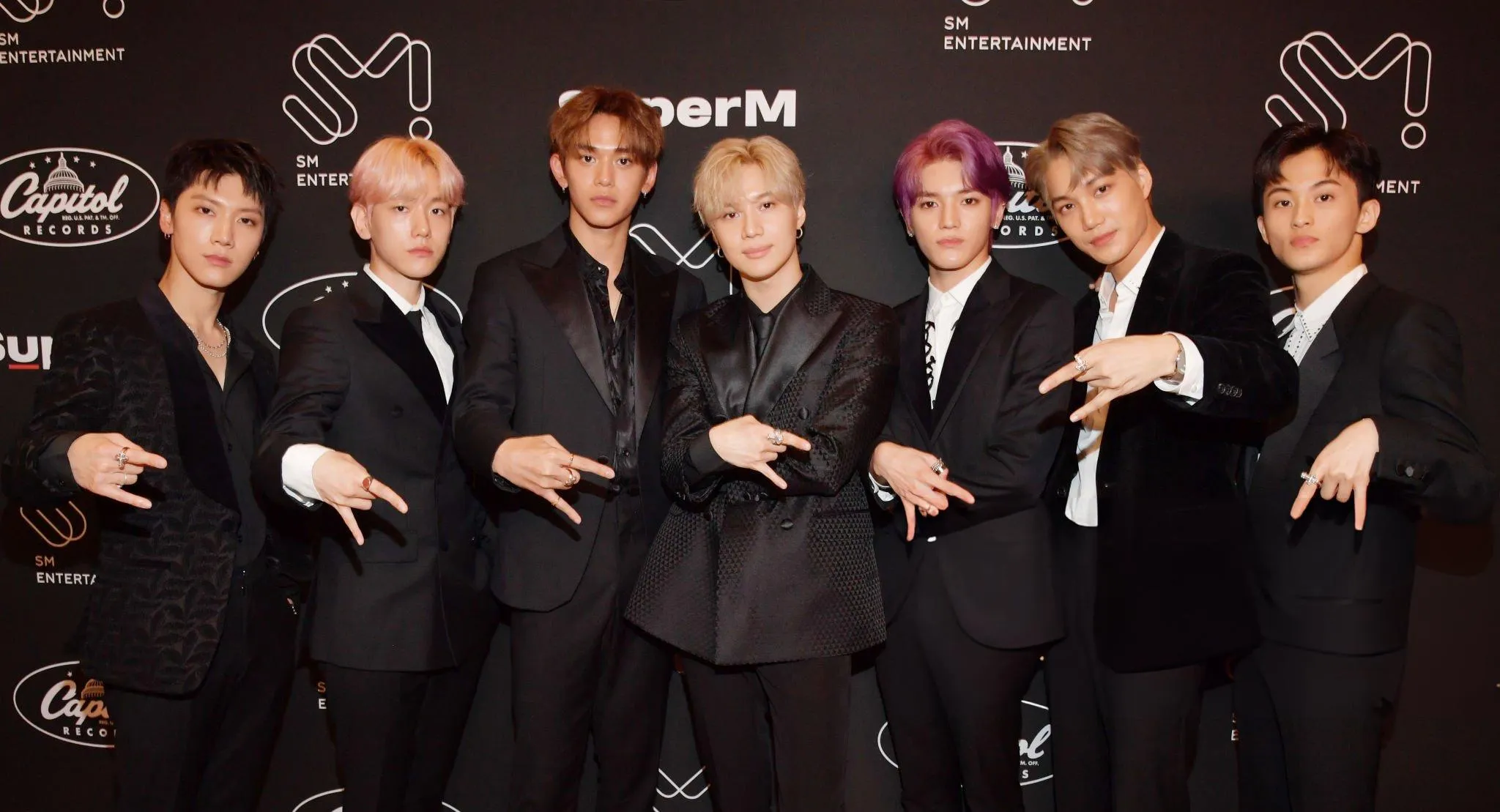 SuperM Members: Ten, Baekhyun, Lucas, Taemin, Taeyong, Kai and Mark Lee